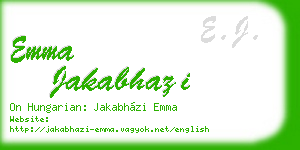 emma jakabhazi business card